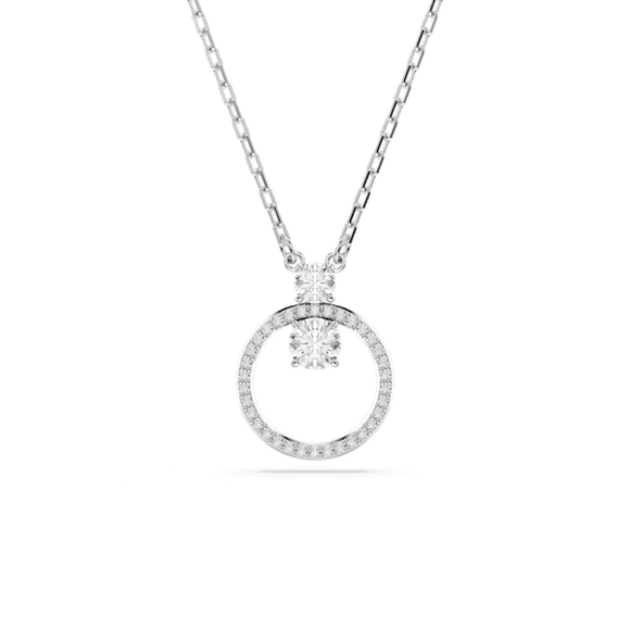 Swarovski Constella Rhodium Plated Pave Crystal Necklace