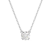 Swarovski Constella Rhodium Plated White Crystal Solitaire Pendant 5636706