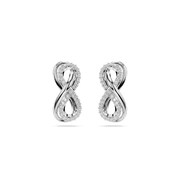 Swarovski Hyperbola Rhodium Plated Crystal Infinity Earrings