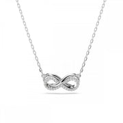 Swarovski Hyperbola Rhodium Plated Crystal Infinity Necklace