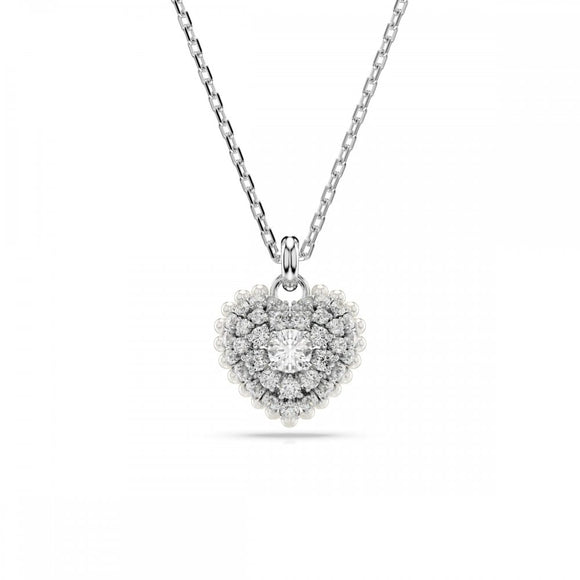 Swarovski Idyllia Rhodium Plated Crystal Heart Necklace