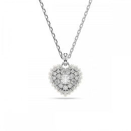 Swarovski Idyllia Rhodium Plated Crystal Heart Necklace