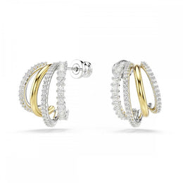 Swarovski Hyperbola Mixed Metal Hoop Earrings