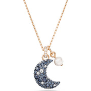 Swarovski Luna Rose Gold Tone Plated Moon Necklace