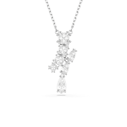 Swarovski Matrix Rhodium Plated Crystal Drop Necklace