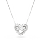 Swarovski Matrix Rhodium Plated Crystal Heart Necklace