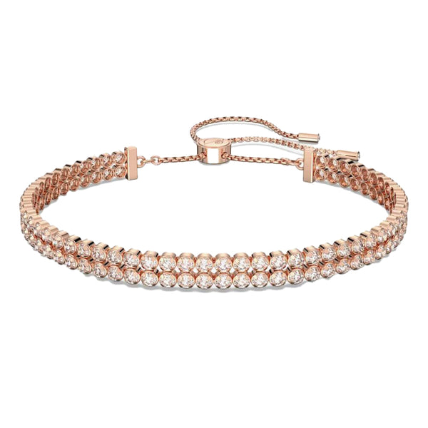 Swarovski Matrix Tennis Rose Gold-Tone Crystal Bracelet