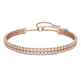 Swarovski Matrix Tennis Rose Gold-Tone Crystal Bracelet