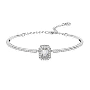 Swarovski Una Rhodium Plated Crystal Bangle