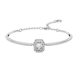 Swarovski Una Rhodium Plated Crystal Bangle