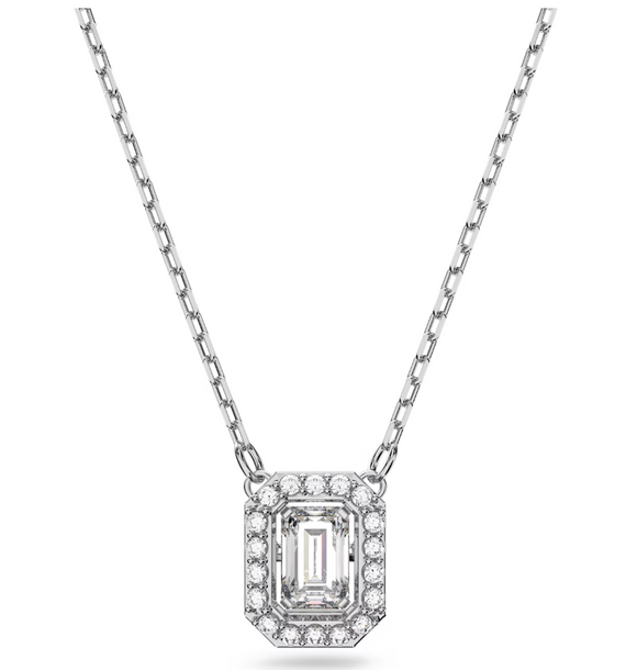 Swarovski Millenia Rhodium Plated White Crystal Octagon Cut Necklace 5599177