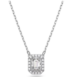 Swarovski Millenia Rhodium Plated White Crystal Octagon Cut Necklace 5599177