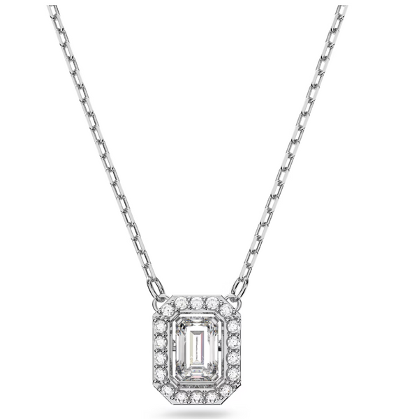 Swarovski Millenia Rhodium Plated White Crystal Octagon Cut Necklace 5599177