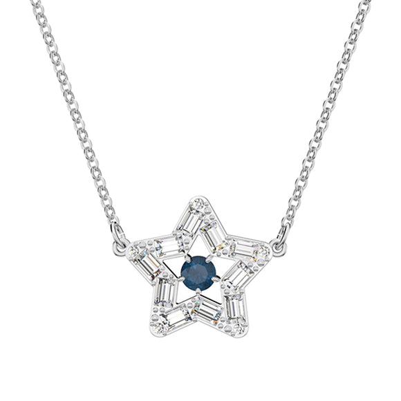 Swarovski Stella Rhodium Plated White Crystal Star Pendant, 5639186