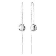 Swarovski Sublima Rhodium Plated Crystal Drop Earrings