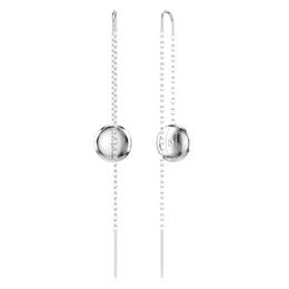 Swarovski Sublima Rhodium Plated Crystal Drop Earrings