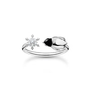 Thomas Sabo Charm Club Sterling Silver Snowflakes and Penguin Ring, TR2416-041-7