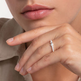 Thomas Sabo Charm Club Sterling Silver White CZ Infinity Ring