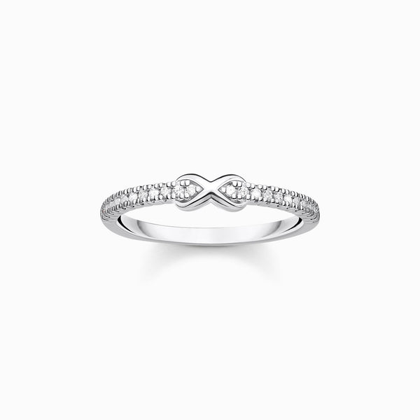Thomas Sabo Charm Club Sterling Silver White CZ Infinity Ring
