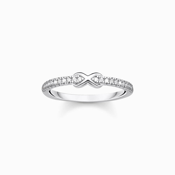 Thomas Sabo Charm Club Sterling Silver White CZ Infinity Ring