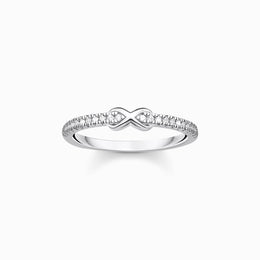 Thomas Sabo Charm Club Sterling Silver White CZ Infinity Ring