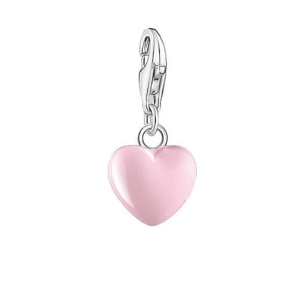 Thomas Sabo Charmista Sterling Silver Pink Enamel Heart Charm