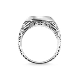 Thomas Sabo Rebel At Heart Sterling Silver Black Onyx Signet Ring, TR2242-698-11-48_3.