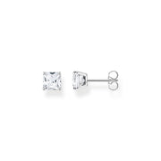Thomas Sabo Sterling Silver White Stone Stud Earrings, H2174-051-14.