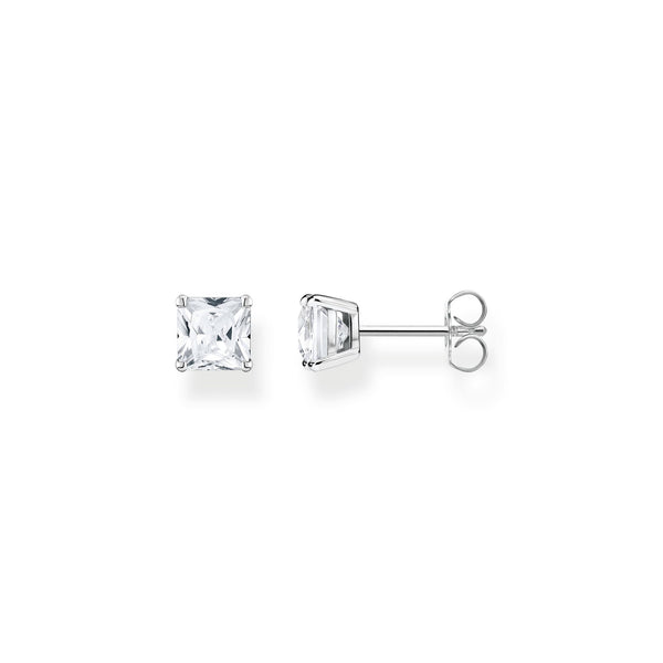 Thomas Sabo Sterling Silver White Stone Stud Earrings, H2174-051-14.