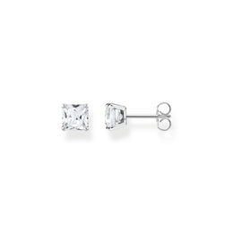 Thomas Sabo Sterling Silver White Stone Stud Earrings, H2174-051-14.