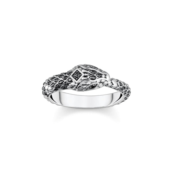 Thomas Sabo Sterling Silver Blackened Snake Ring, TR2418-643-11.Thomas Sabo Sterling Silver Blackened Snake Ring, TR2419-643-11.