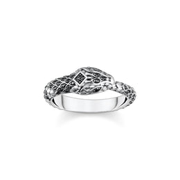 Thomas Sabo Sterling Silver Blackened Snake Ring, TR2418-643-11.Thomas Sabo Sterling Silver Blackened Snake Ring, TR2419-643-11.