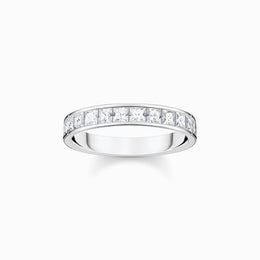 Thomas Sabo Sterling Silver White Stones Pave Ring TR2358-051-14