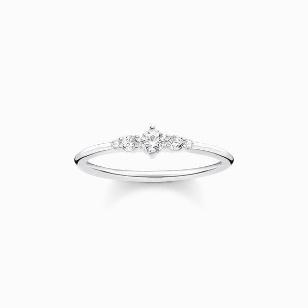 Thomas Sabo Sterling Silver White Stones Vintage Ring, TR2324-051-14