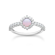Thomas Sabo True Romance Sterling Silver Pink CZ Cocktail Ring, TR2344-166-7