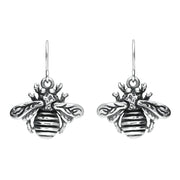 Sterling Silver Bee Hook Drop Earrings E2451