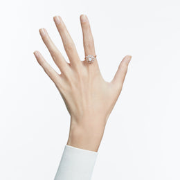 Swarovski Sunshine Rose Gold Tone Plated Ring Size 50