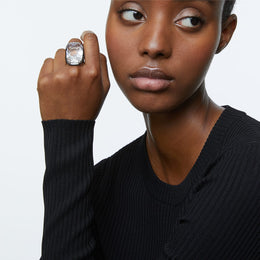 Swarovski Harmonia Oversized White Crystal Ring Size 52