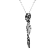 9ct White Gold Tentacle Twist Necklace
