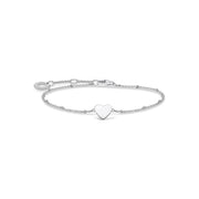 Thomas Sabo Charm Club Sterling Silver Dotted Heart Bracelet A1991-001-21-L19v