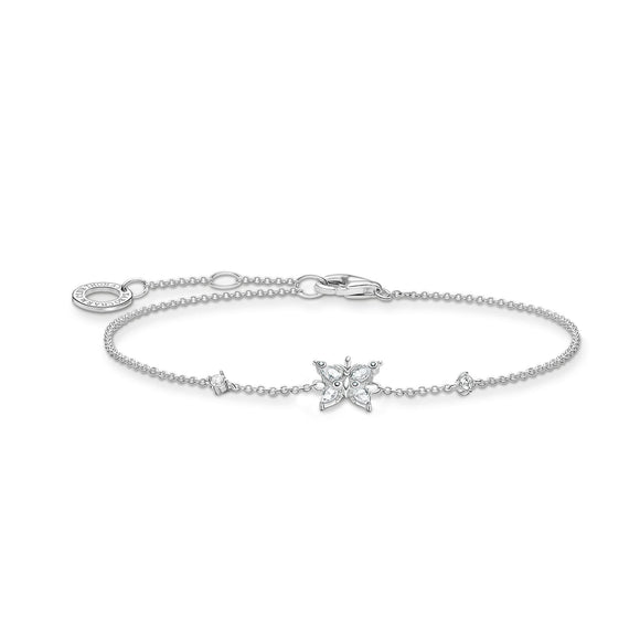 Thomas Sabo Charm Club Sterling Silver Butterfly Bracelet A2028-051-14-L19V