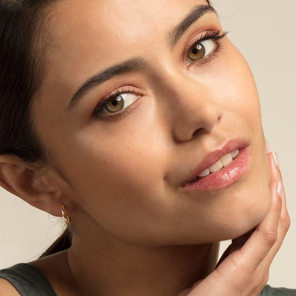 THOMAS SABO YELLOW GOLD PLATED STERLING SILVER SMALL HOOP EARRINGS CR608-413-13