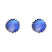 Sterling Silver Moonstone 5mm Classic Small Round Stud Earrings, E002