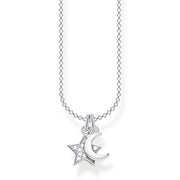Thomas Sabo Charm Club Sterling Silver Star Moon Necklace KE2068-051-14-L45v