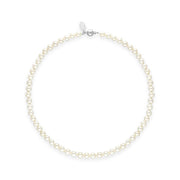 00180608 White Pearl 6mm Round Bead Necklace, N1117_16.