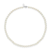 00180615 White Pearl 8mm Round Bead Necklace, N1118_18.
