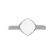 Sterling Silver Bauxite Cushion Ring, R406