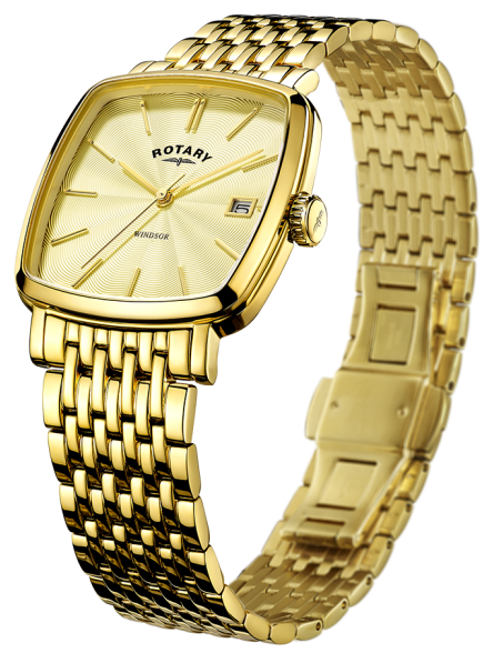 Rotary Windsor Cushion Mens Watch