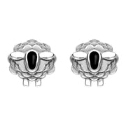 Sterling Silver Whitby Jet Sheep Two Piece Set, S205