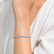 Swarovski Rhodium White Crystal Emily Tennis Bracelet